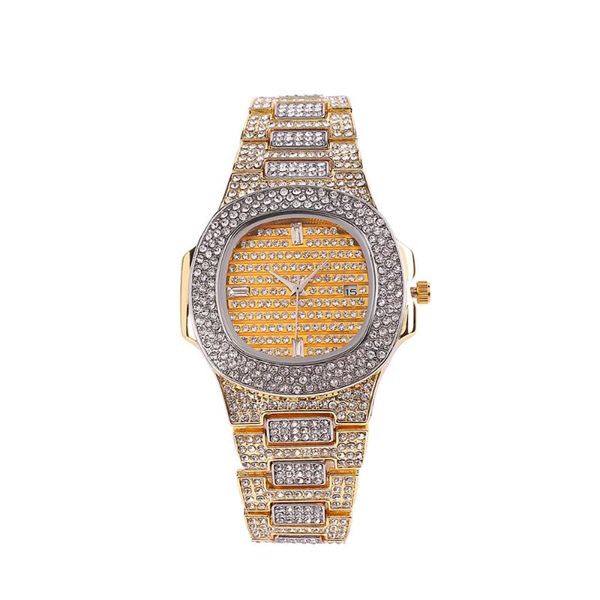 wristwatches luxury men diamond watch gold brand full steel rhinestone dourado quartz wristwatch fashion hip hop for, Slivery;brown
wristwatches luxury men diamond watch gold brand full steel rhinestone dourado quartz wristwatch fashion hip hop for, Slivery;brown