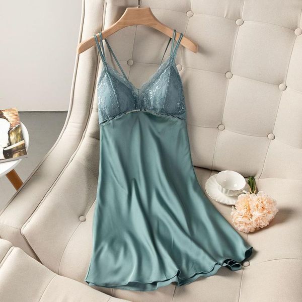 women's sleepwear lisacmvpnel summer ice silk suspender thin nightdress with breast pad home clothes, Black;red
women's sleepwear lisacmvpnel summer ice silk suspender thin nightdress with breast pad home clothes, Black;red