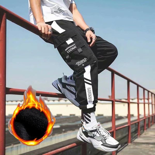 warm plus velvet cargo pants men 2021 winter hip hop streetwear jogger pant trousers casual joggers sweatpants men's, Black
warm plus velvet cargo pants men 2021 winter hip hop streetwear jogger pant trousers casual joggers sweatpants men's, Black