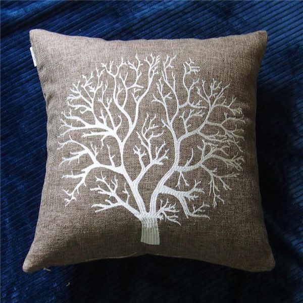 cushion/decorative pillow 45x45cm brown linen cushion cover tree embroidered throw pillowcase decorative for back
cushion/decorative pillow 45x45cm brown linen cushion cover tree embroidered throw pillowcase decorative for back