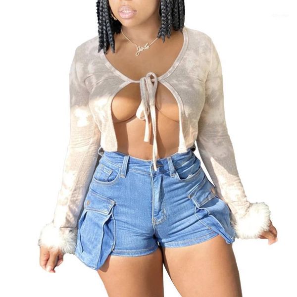 t-shirt women's hollow coat, lace-up party loose plush long sleeve round neck cropped dye printed clothes1 y5b6, White
t-shirt women's hollow coat, lace-up party loose plush long sleeve round neck cropped dye printed clothes1 y5b6, White