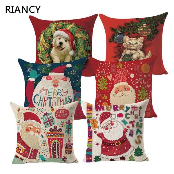 cushion/decorative pillow christmas santa claus deer pillowcase cotton linen cushion cover throw home decor sofa decorative covers 40471
cushion/decorative pillow christmas santa claus deer pillowcase cotton linen cushion cover throw home decor sofa decorative covers 40471
