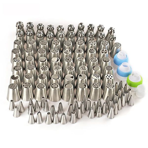 116pcs decorating tip sets russian tulip icing piping nozzles stainless steel cream pastry bag cake tool baking & tools
116pcs decorating tip sets russian tulip icing piping nozzles stainless steel cream pastry bag cake tool baking & tools