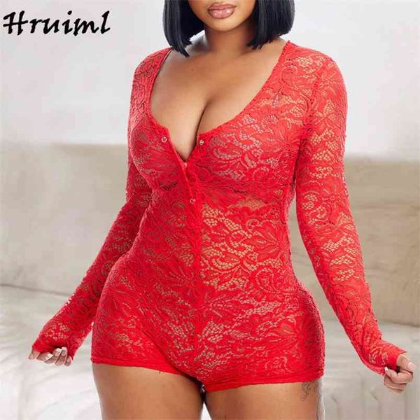 bodysuit women lace see through elegant long sleeve jumpsuits solid color homewear party clubwear summer woman clothes 210513, Black;white
bodysuit women lace see through elegant long sleeve jumpsuits solid color homewear party clubwear summer woman clothes 210513, Black;white