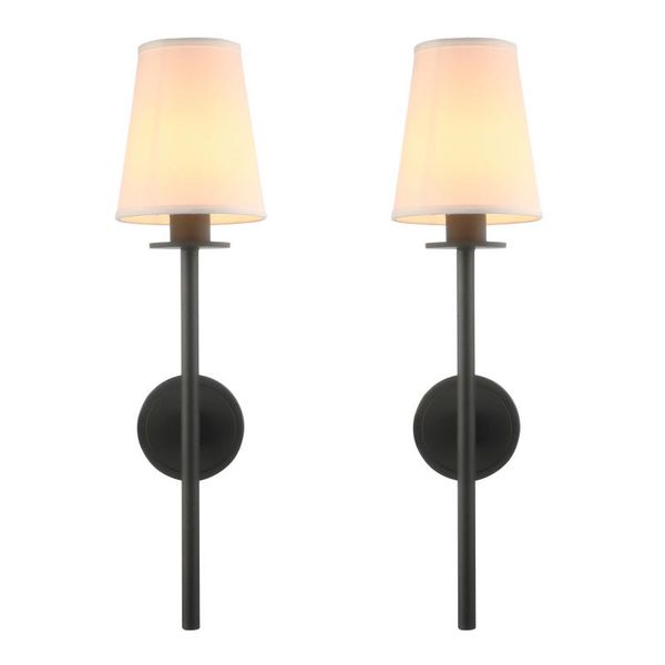 permo set of 2 modern classy vintage wall sconce with flared white textile lamp shade living room bedside reading
permo set of 2 modern classy vintage wall sconce with flared white textile lamp shade living room bedside reading