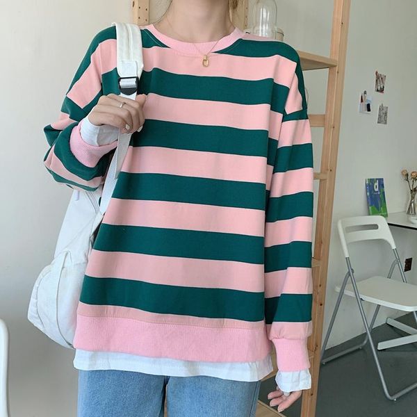 women's hoodies & sweatshirts the fake two plus siaze spring autumn simple o neck pullover casual aesthetic chic streetwear, Black
women's hoodies & sweatshirts the fake two plus siaze spring autumn simple o neck pullover casual aesthetic chic streetwear, Black