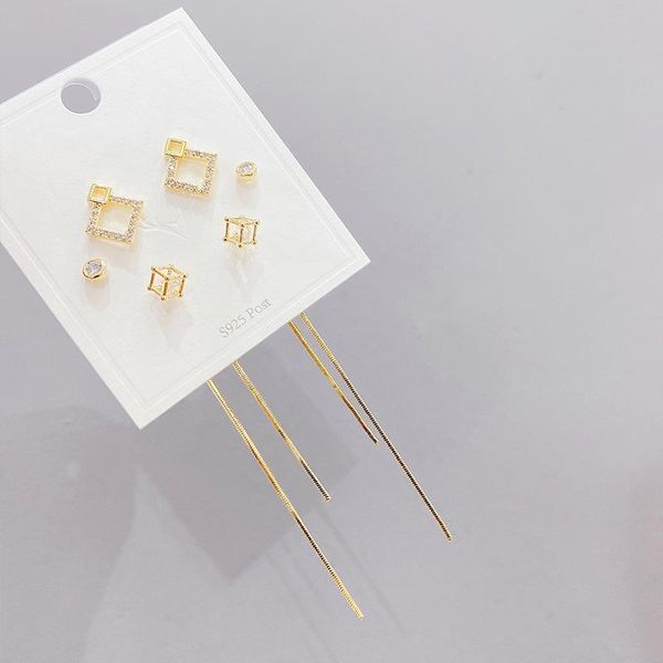 stud 2021 design 6 pcs 14k gold plated simple square earrings luxury jewelry cubic zircon, Golden;silver
stud 2021 design 6 pcs 14k gold plated simple square earrings luxury jewelry cubic zircon, Golden;silver