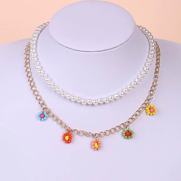 chokers fashion multi-layer necklace for women 2021 bohemia jewelry pearl chains chunky statement party flower accessories, Golden;silver
chokers fashion multi-layer necklace for women 2021 bohemia jewelry pearl chains chunky statement party flower accessories, Golden;silver