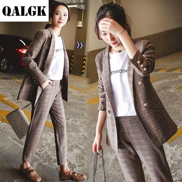women's suits & blazers fashion retro plaid small suit female jacket 2021 autumn korean casual tide two-piece women ol professional, White;black
women's suits & blazers fashion retro plaid small suit female jacket 2021 autumn korean casual tide two-piece women ol professional, White;black