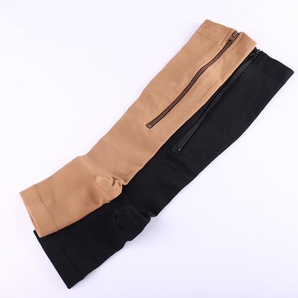 sports socks 2 pairs compression zip stretchy leg support open toe knee stockings lmh66, Black
sports socks 2 pairs compression zip stretchy leg support open toe knee stockings lmh66, Black