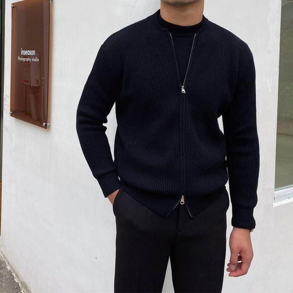men's sweaters 2021 autumn winter warm korean o-neck zipper coat men casual cardigan male casaco masculino hombre knitted s20, White;black
men's sweaters 2021 autumn winter warm korean o-neck zipper coat men casual cardigan male casaco masculino hombre knitted s20, White;black