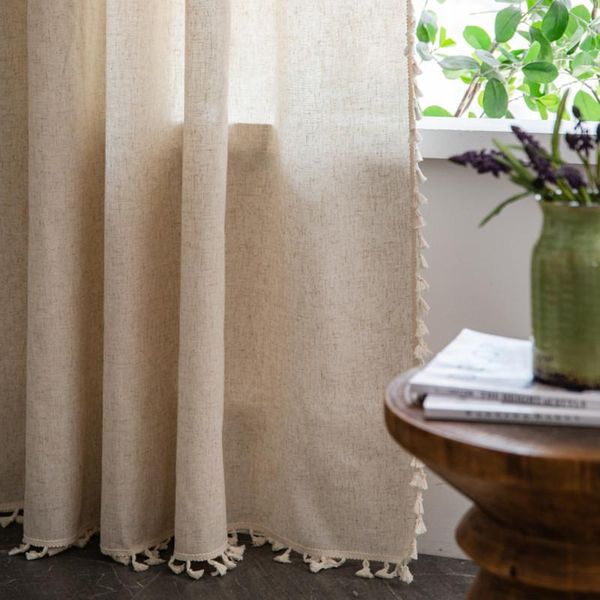 curtain & drapes slub cotton and linen solid color simple tassel living room bedroom kitchen luxury home decoration
curtain & drapes slub cotton and linen solid color simple tassel living room bedroom kitchen luxury home decoration