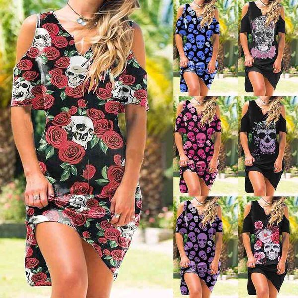 women off shoulder skull dress plus size 2xl strapless loose vintage summer floral dress beach holiday vestido de mujer, Black;gray
women off shoulder skull dress plus size 2xl strapless loose vintage summer floral dress beach holiday vestido de mujer, Black;gray