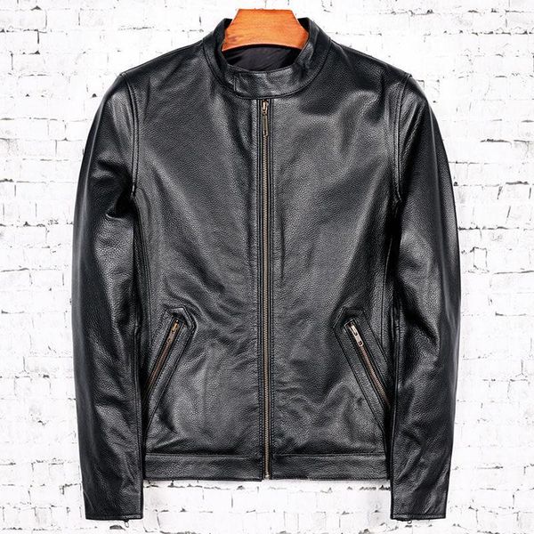 men's leather & faux spring 2022 autumn classical motorcycle jackets men slim fit jacket 100% natural cowhide moto large size 5xl b296, Black
men's leather & faux spring 2022 autumn classical motorcycle jackets men slim fit jacket 100% natural cowhide moto large size 5xl b296, Black