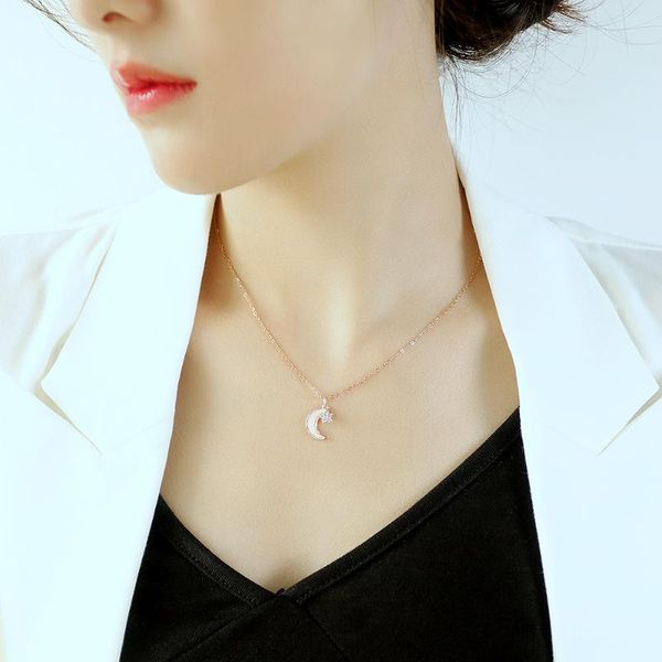 pendant necklaces hong kong style fashion star moon necklace female mori jewelry, Silver
pendant necklaces hong kong style fashion star moon necklace female mori jewelry, Silver