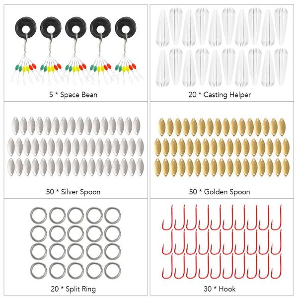 47/108/175pcs assorted fishing tackle set metal spoon lures baits space beans split rings hooks casting helper with box accessories
47/108/175pcs assorted fishing tackle set metal spoon lures baits space beans split rings hooks casting helper with box accessories