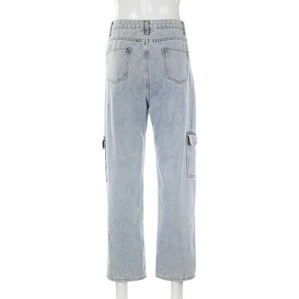 sweetown england pockets straight jeans cargo women preppy style streetwear outfits high waist denim pants cotton, Black;white
sweetown england pockets straight jeans cargo women preppy style streetwear outfits high waist denim pants cotton, Black;white