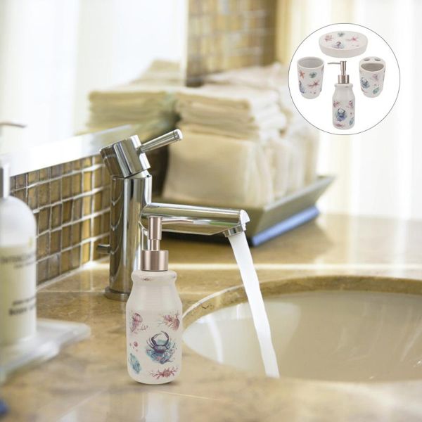 bath accessory set 1 ceramic tooth mug soap tray marine animal printed washing supplies
bath accessory set 1 ceramic tooth mug soap tray marine animal printed washing supplies