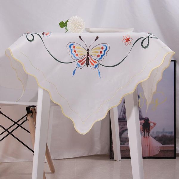 american style embroidered creative colorful butterfly design 85x85cm square table cloth for wedding party banquet decoration
american style embroidered creative colorful butterfly design 85x85cm square table cloth for wedding party banquet decoration