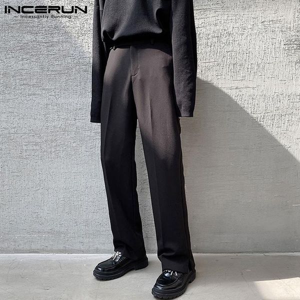 men pants button solid color streetwear casual straight trousers joggers pockets 2021 korean fashion long incerun 5xl men's, Black
men pants button solid color streetwear casual straight trousers joggers pockets 2021 korean fashion long incerun 5xl men's, Black