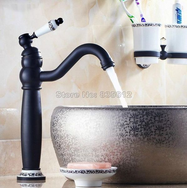 bathroom sink faucets black oil rubbed brass swivel spout kitchen basin faucet / ceramic handle vessel mixer taps deck mounted wnf506
bathroom sink faucets black oil rubbed brass swivel spout kitchen basin faucet / ceramic handle vessel mixer taps deck mounted wnf506