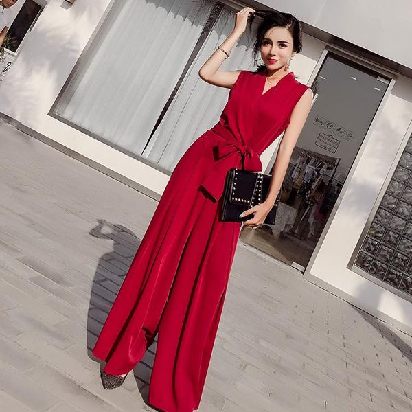 women's jumpsuits & rompers ladies fashion v-neck jumpsuit women elegant bow high waist, Black;white
women's jumpsuits & rompers ladies fashion v-neck jumpsuit women elegant bow high waist, Black;white