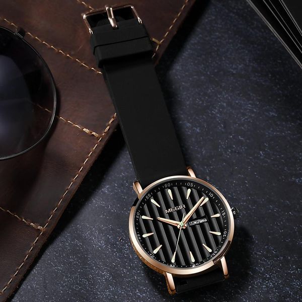 wristwatches megir waterproof ultra thin date black rose clock male silicon strap casual bussistance quartz watch sports, Slivery;brown
wristwatches megir waterproof ultra thin date black rose clock male silicon strap casual bussistance quartz watch sports, Slivery;brown
