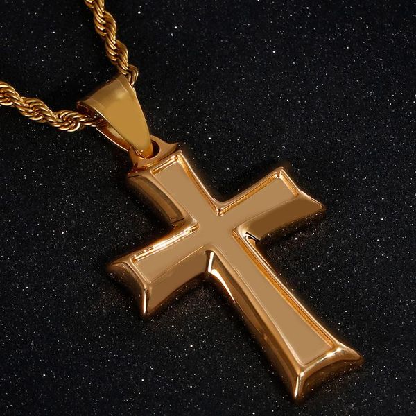 pendant necklaces cross necklace charm for men luxury yellow gold color stainless steel jewelry mens long women chokers, Silver
pendant necklaces cross necklace charm for men luxury yellow gold color stainless steel jewelry mens long women chokers, Silver