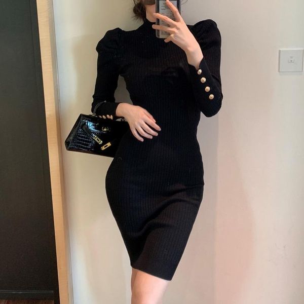casual dresses 2021 autumn women black mini long sleeve vintage korean fashion elegant ladies party robe femme vestidos, Black;gray
casual dresses 2021 autumn women black mini long sleeve vintage korean fashion elegant ladies party robe femme vestidos, Black;gray