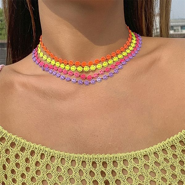yamog european candy color smiling face beaded chokers women single short alloy colorful clavicle chains female iron party gift necklaces je, Silver
yamog european candy color smiling face beaded chokers women single short alloy colorful clavicle chains female iron party gift necklaces je, Silver