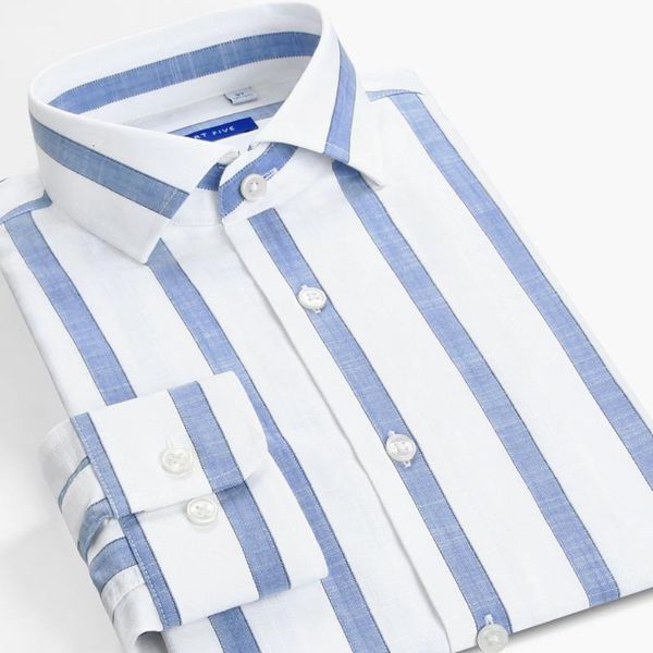 men's dress shirts smart five big striped mens shirts slim fit long sleeve shirts men small square collar formal office clothing, White;black
men's dress shirts smart five big striped mens shirts slim fit long sleeve shirts men small square collar formal office clothing, White;black
