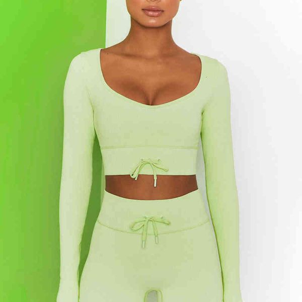 Women's T-shirt 2021 belly button leakage multicolor sports fast drying moisture wicking fitns long sleeve sports tight Yoga suit, White
Women's T-shirt 2021 belly button leakage multicolor sports fast drying moisture wicking fitns long sleeve sports tight Yoga suit, White