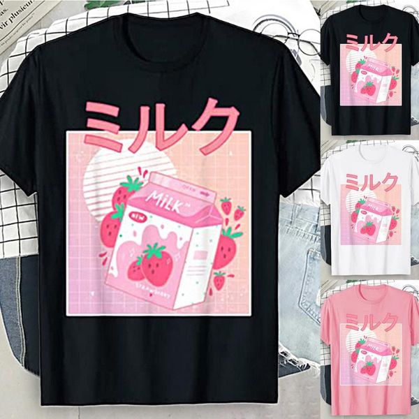 women's t-shirt ladies retro cute strawberry milk carton printing short sleeve pure cotton graphic large size, White
women's t-shirt ladies retro cute strawberry milk carton printing short sleeve pure cotton graphic large size, White