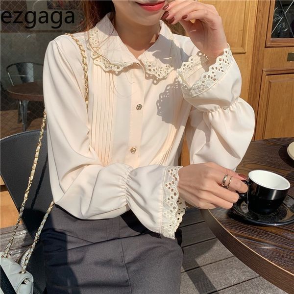 ezgaga blouse women turn-down collar long sleeve spring patchwork korean chic loose solid ladies elegant shirts fashion 210430, White
ezgaga blouse women turn-down collar long sleeve spring patchwork korean chic loose solid ladies elegant shirts fashion 210430, White