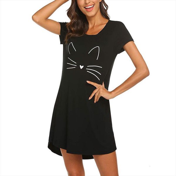 shujin cotton cartoon print womens sleepwears o neck night dress short sleeve sweet nightie home clothes spring summer sleepwear female, Black;red
shujin cotton cartoon print womens sleepwears o neck night dress short sleeve sweet nightie home clothes spring summer sleepwear female, Black;red