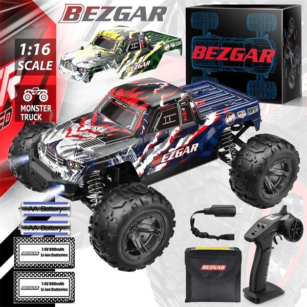 bezgar hm161 hobby rc car 1:16 all-terrain 40km/h off-road 4wd remote control monster truck crawler with battery for kids adults 220315
bezgar hm161 hobby rc car 1:16 all-terrain 40km/h off-road 4wd remote control monster truck crawler with battery for kids adults 220315