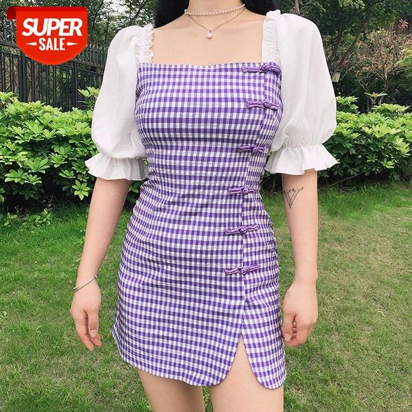summer autumn fashion dress for women clothes puff sleeve sqaure collar lantern sleeves checkerboard button plaid pullover #gs9w, White;black
summer autumn fashion dress for women clothes puff sleeve sqaure collar lantern sleeves checkerboard button plaid pullover #gs9w, White;black