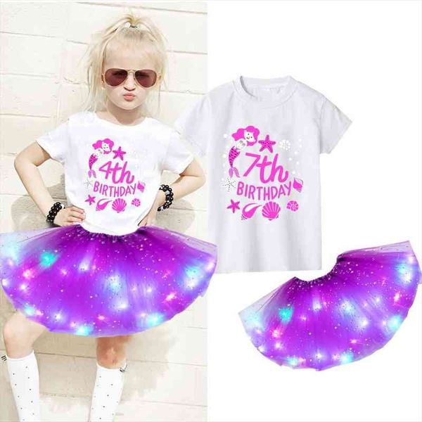 summer kids short sleeve cartoon t shirt luminous skirt hairpin girl party dress a birthday present tutu dresses children set, White
summer kids short sleeve cartoon t shirt luminous skirt hairpin girl party dress a birthday present tutu dresses children set, White
