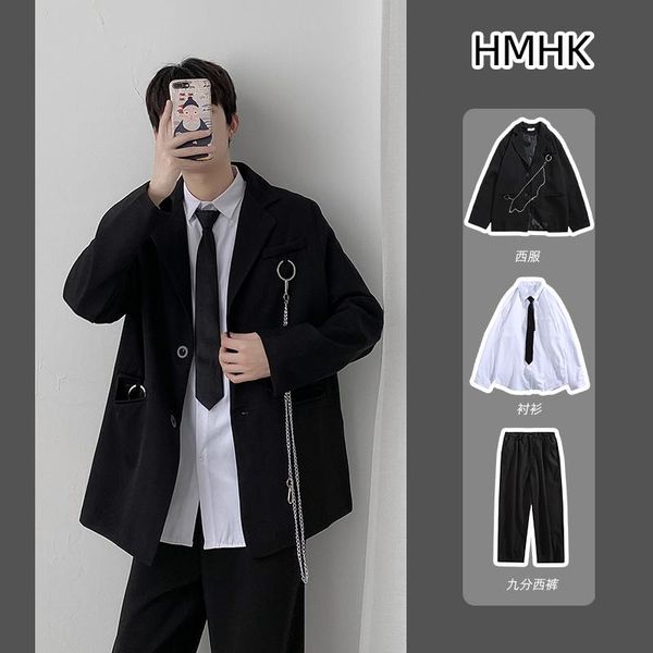mens suits oversized single breasted blazers jacket trousers with shirt 3pcs men men's, White;black
mens suits oversized single breasted blazers jacket trousers with shirt 3pcs men men's, White;black