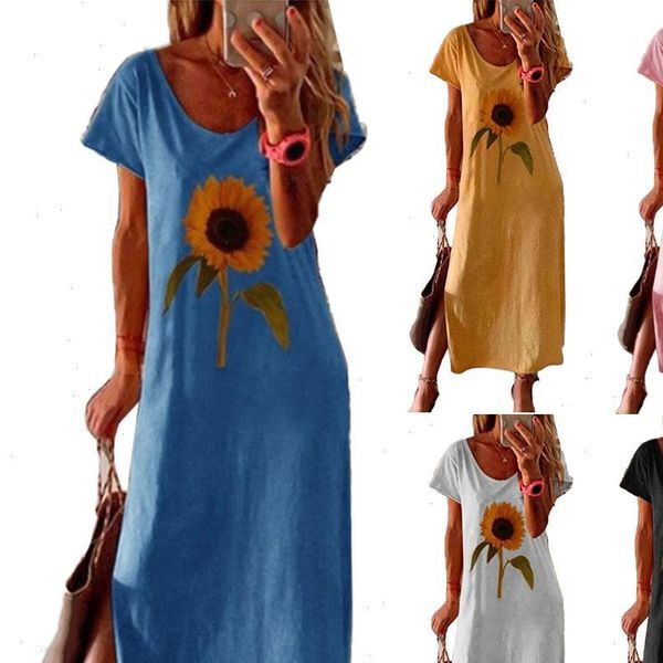 elegant sunflower butterfly print womens dress long summer o neck short sleeve party retro female slit maxi vestidos, Black;gray
elegant sunflower butterfly print womens dress long summer o neck short sleeve party retro female slit maxi vestidos, Black;gray