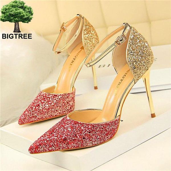 nightclub shallow party shoes women sequined cloth buckle high heels pointed toe women's sandals bling, Black
nightclub shallow party shoes women sequined cloth buckle high heels pointed toe women's sandals bling, Black