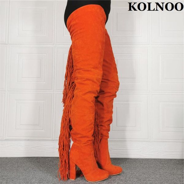 boots kolnoo handmade women chunky heel over knee fringed&tassels kid suede thigh high evening club fashion shoes, Black
boots kolnoo handmade women chunky heel over knee fringed&tassels kid suede thigh high evening club fashion shoes, Black