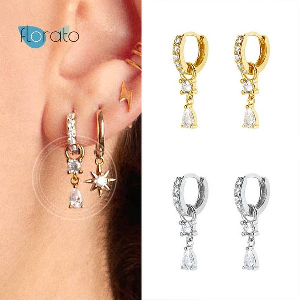 hoop & huggie 925 sterling silver luxury crystal pendant earrings for women trendy cz females participate party jewelry, Golden;silver
hoop & huggie 925 sterling silver luxury crystal pendant earrings for women trendy cz females participate party jewelry, Golden;silver