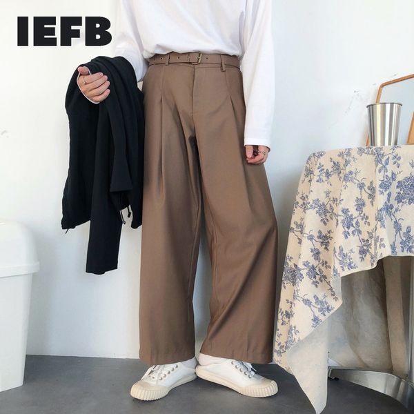 iefb /men's wear vintage casual wide leg pants with belt for male spring loose all-match pants 9y962 210524, Black
iefb /men's wear vintage casual wide leg pants with belt for male spring loose all-match pants 9y962 210524, Black