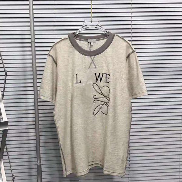 high version 21 spring and summer new fashion chest three dimensional embroidery beige gentle simple casual couple short sleeves, White
high version 21 spring and summer new fashion chest three dimensional embroidery beige gentle simple casual couple short sleeves, White