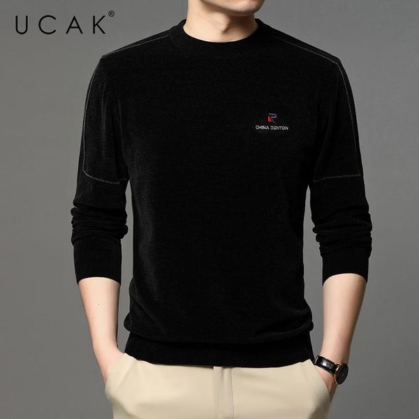 men's sweaters ucak brand casual sweater men clothing mock neck solid color streetwear pull homme spring autumn thick pullover u1253, White;black
men's sweaters ucak brand casual sweater men clothing mock neck solid color streetwear pull homme spring autumn thick pullover u1253, White;black