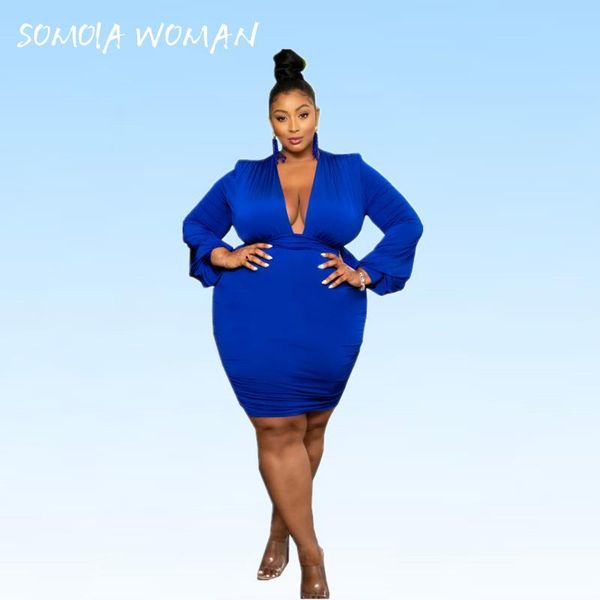plus size dresses women clothing temperament commute bodycon mini dress deep v neck high waist long sleeve wholesale, Black
plus size dresses women clothing temperament commute bodycon mini dress deep v neck high waist long sleeve wholesale, Black