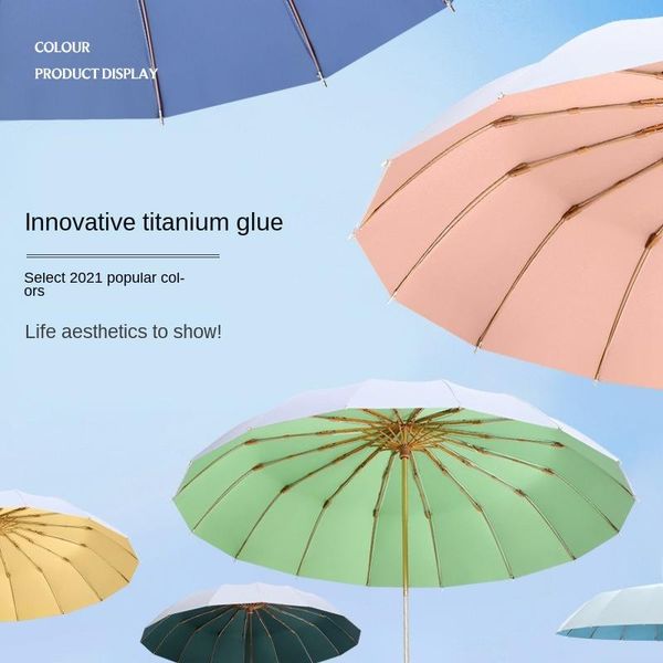 umbrellas 2021 titanium silver 16-bone tri-fold umbrella sun protection rain and dual-purpose folding
umbrellas 2021 titanium silver 16-bone tri-fold umbrella sun protection rain and dual-purpose folding