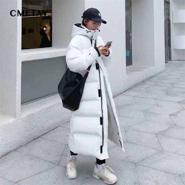 long down jacket women's coat winter korean oversized thick warm hooded parka black white cotton jackets 211011
long down jacket women's coat winter korean oversized thick warm hooded parka black white cotton jackets 211011