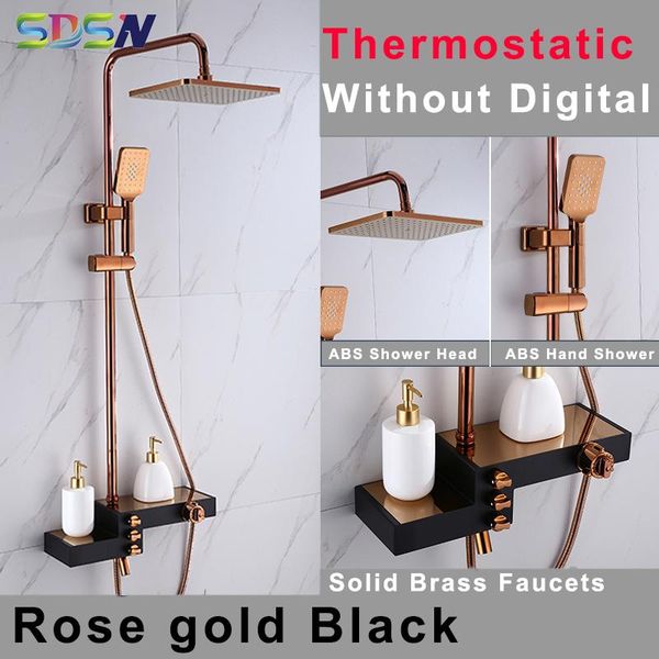 rose gold shower set sdsn digital system square head thermostatic bathroom faucet brass bathtub faucets sets
rose gold shower set sdsn digital system square head thermostatic bathroom faucet brass bathtub faucets sets